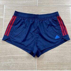 Adidas women’s shorts size M navy with blue stripes